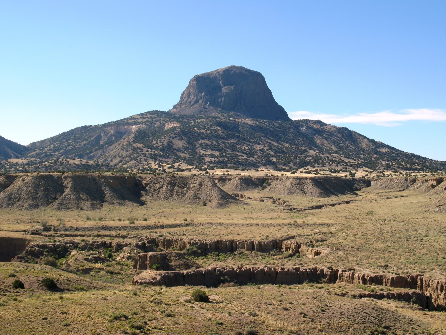 Cabezon Peak volcanic plug in the Rio Puerco Valley