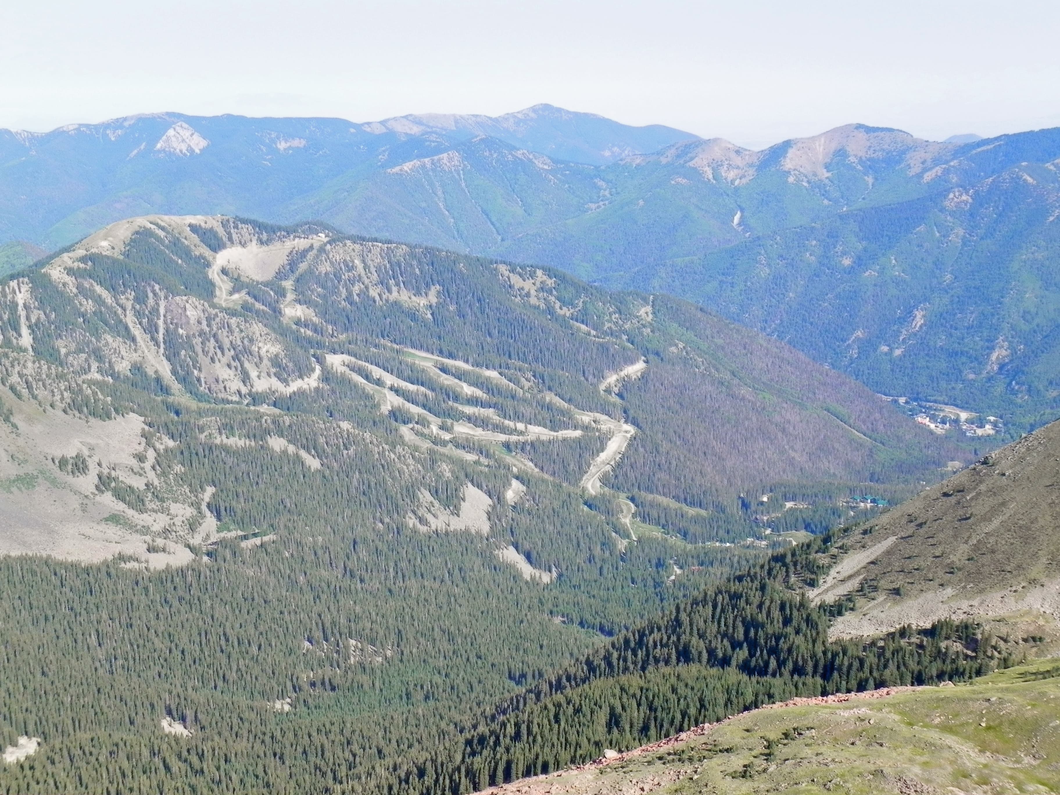 Taos Ski Valley viewed from Wheeler Peak in the Sangre de Cristo Mountains, New Mexico