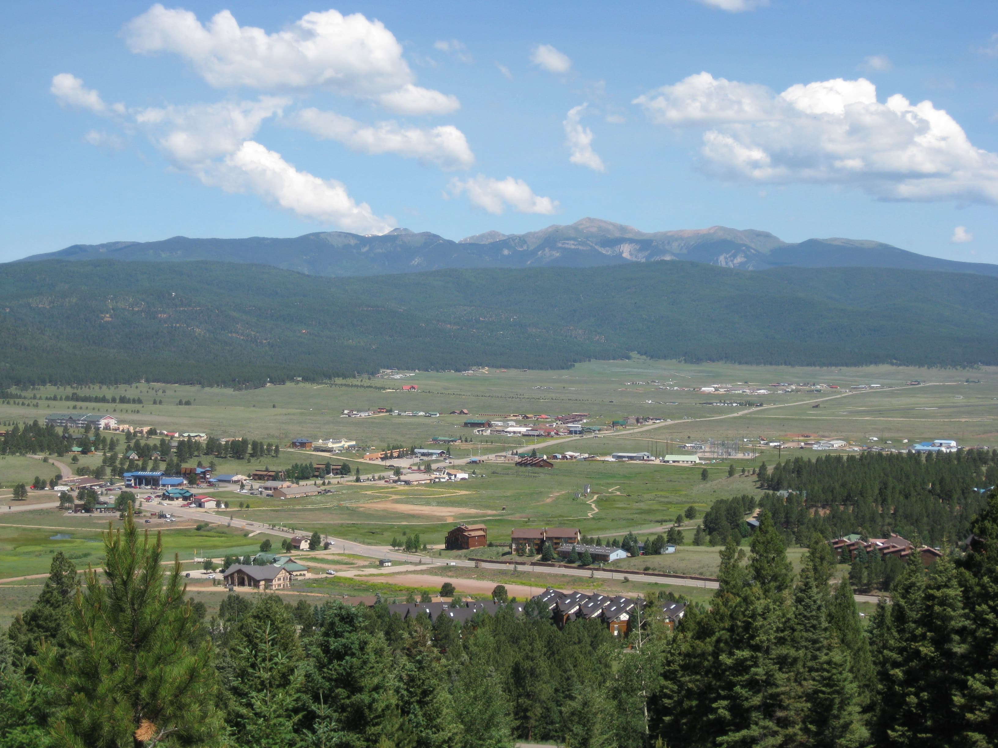 Angel Fire Resort and surrounding mountain landscape