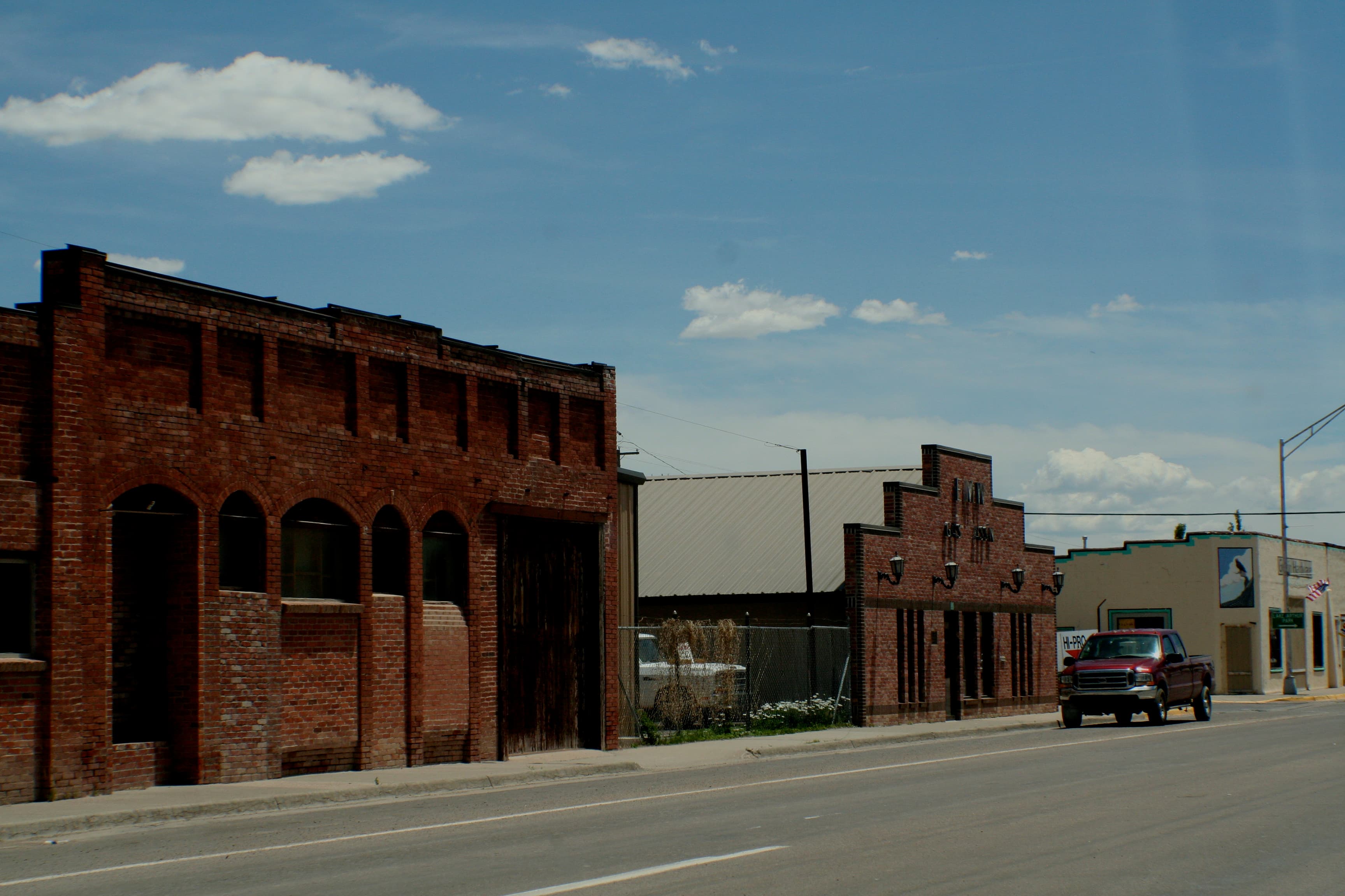 Main street view of downtown Estancia, New Mexico