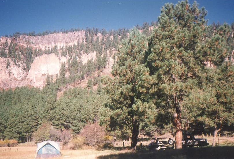 Fenton Lake surrounded by forested Jemez Mountains