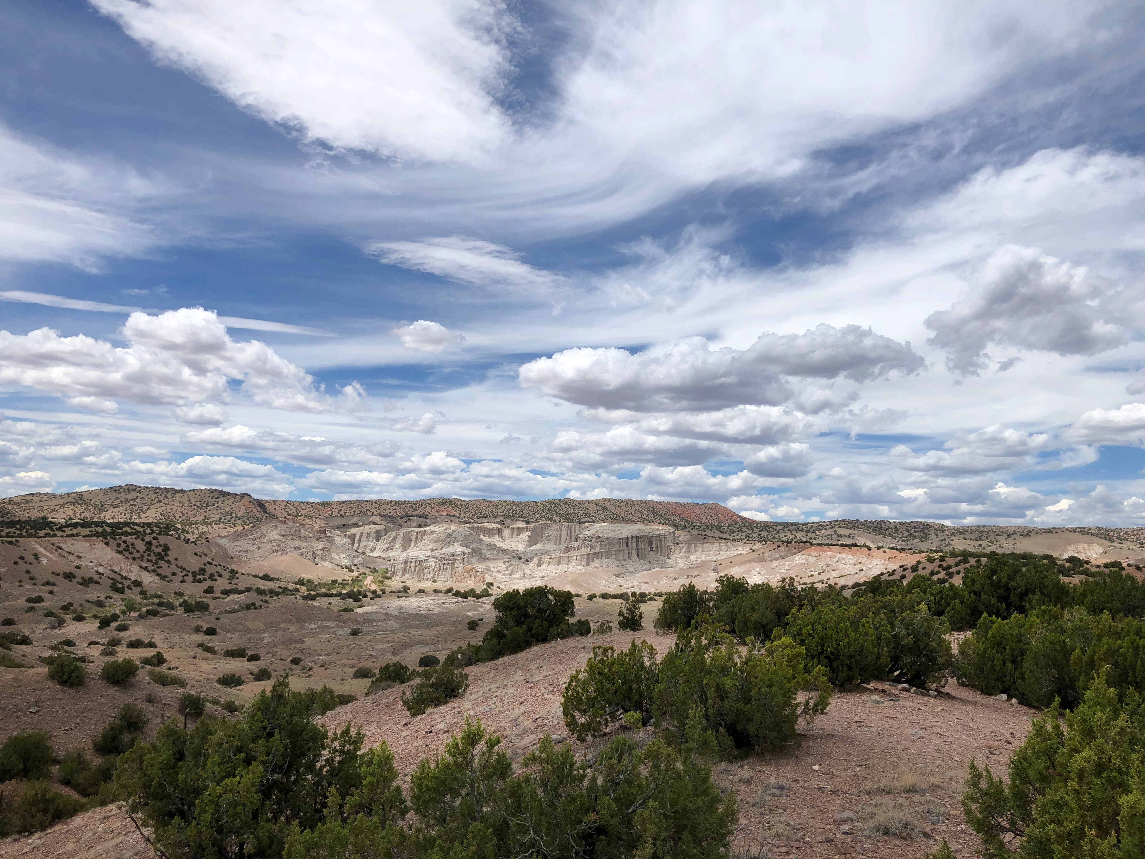White rock formations at Plaza Blanca near Abiquiu