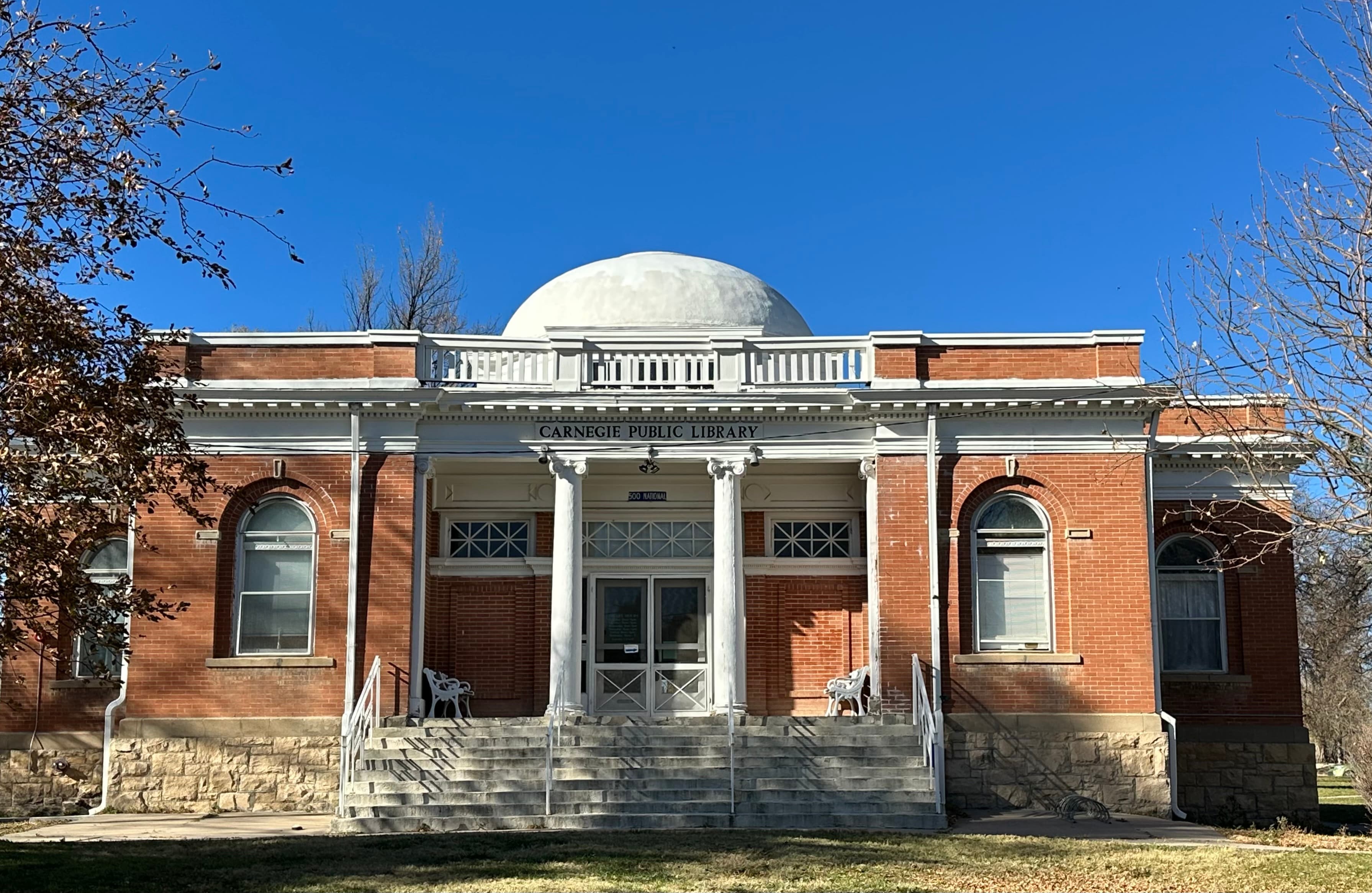 The Carnegie Library building in Las Vegas, New Mexico.