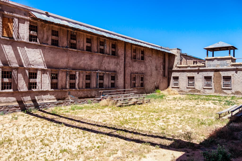Recreation yard at the old Penitentiary of New Mexico in Santa Fe