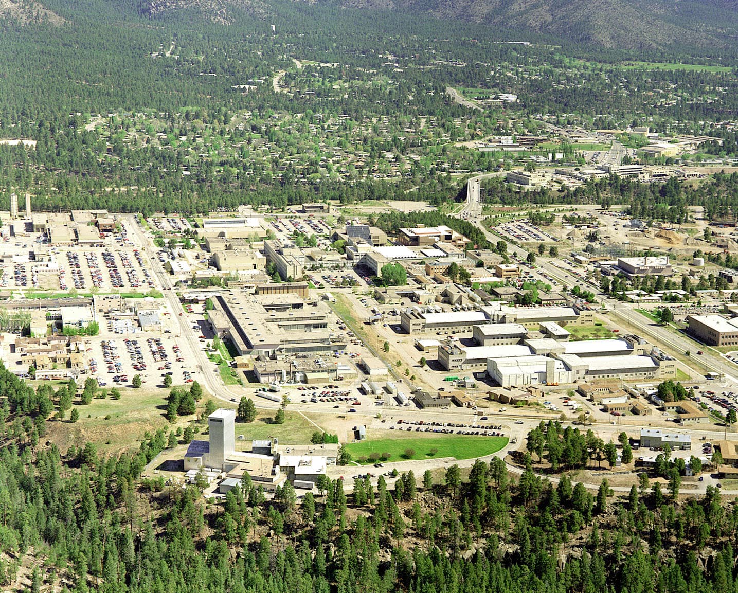 Aerial view of Los Alamos National Laboratory