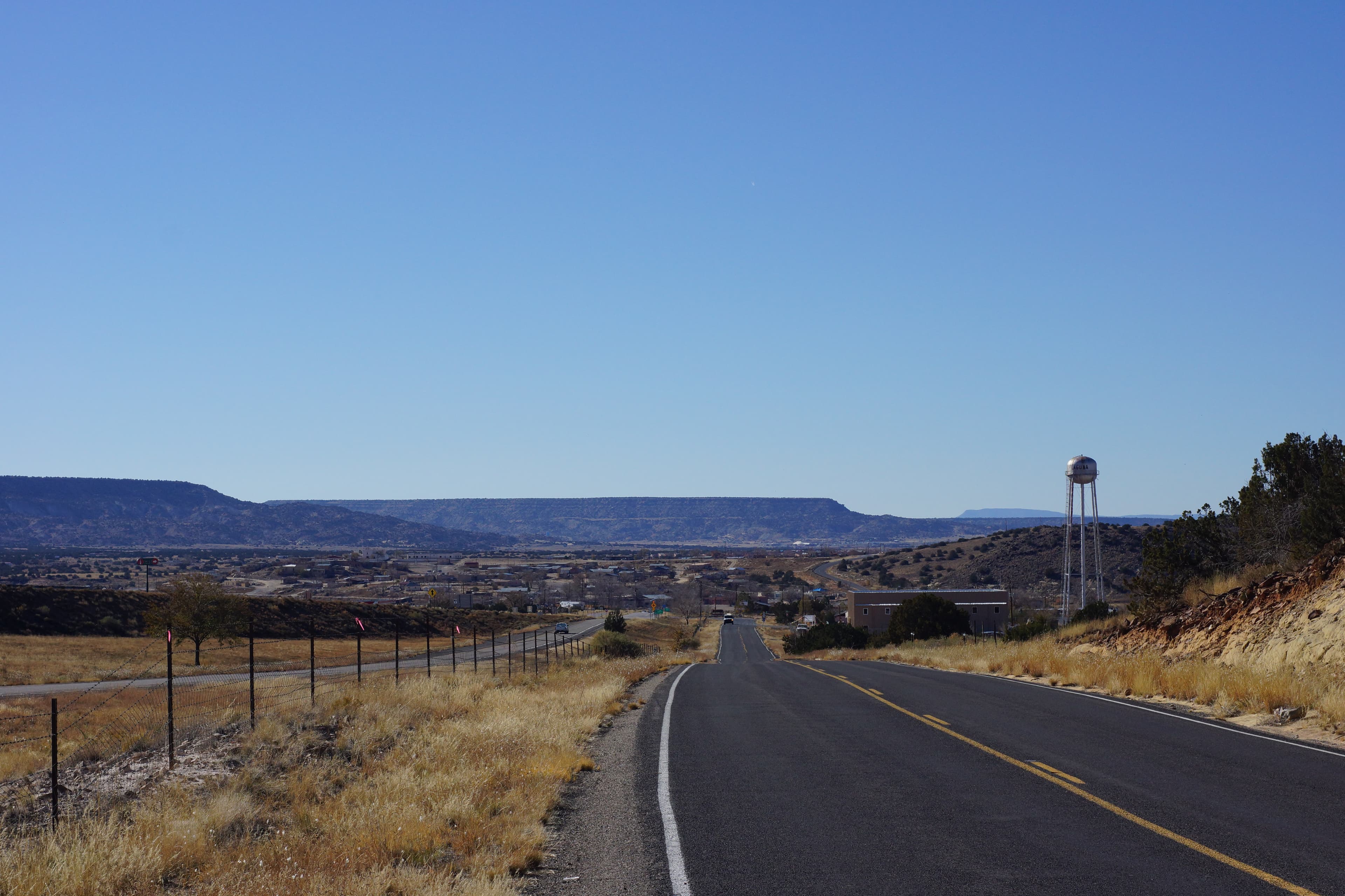Laguna Pueblo viewed from Old Route 66, New Mexico