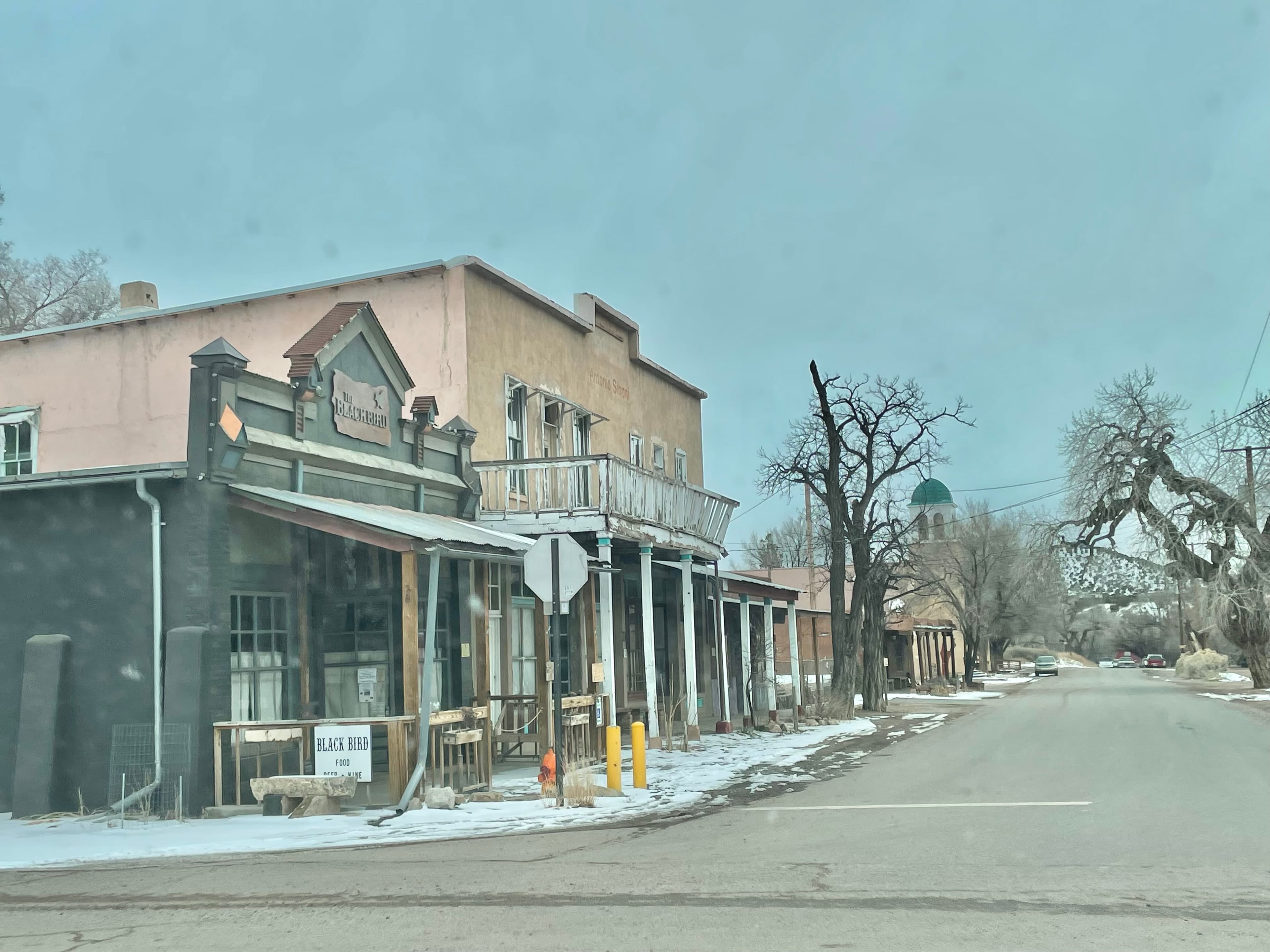 First Street in Los Cerrillos, New Mexico, a historic western town near Bonanza Creek Ranch film location