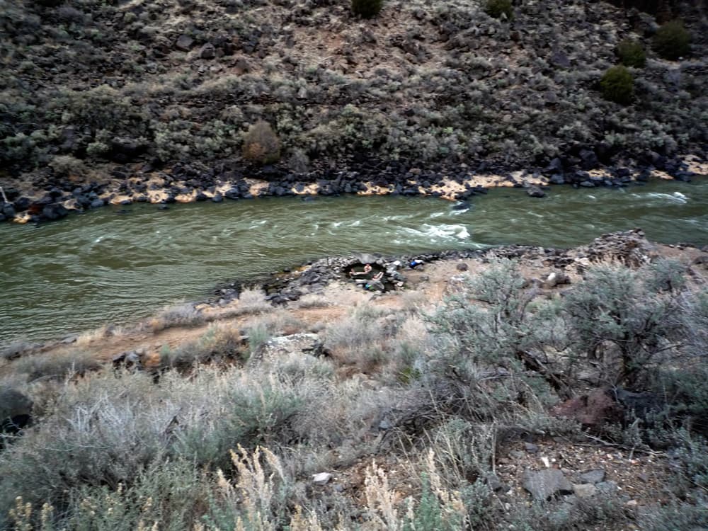 Manby Hot Springs in the Rio Grande Gorge near Taos