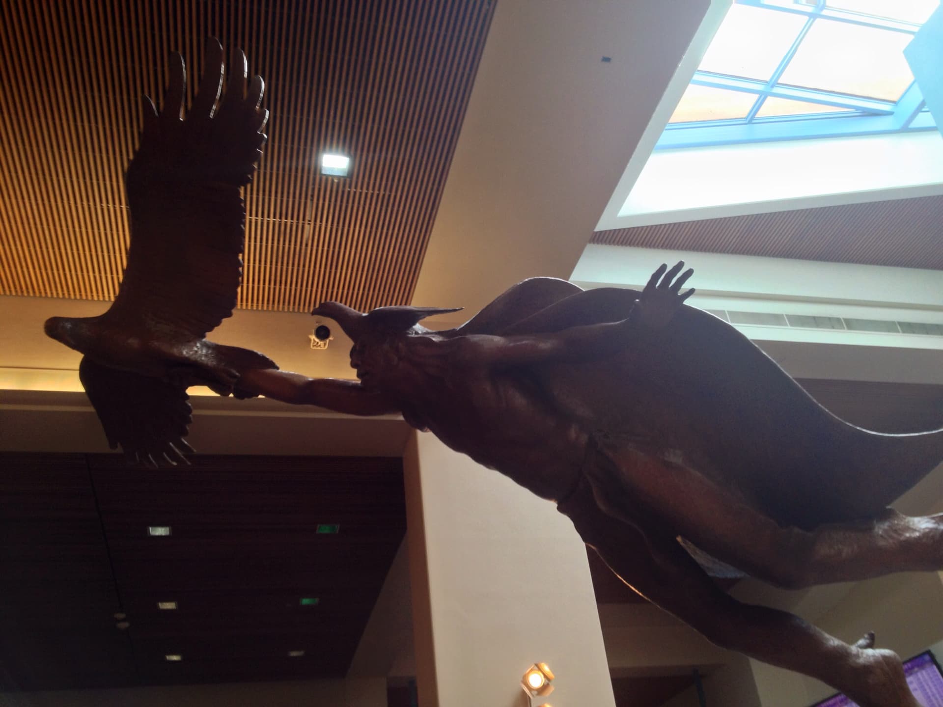 Terminal building and sculptures at Albuquerque International Sunport airport